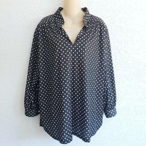 NWOT Vicki Wayne's Polka Polyester Dot Top 20